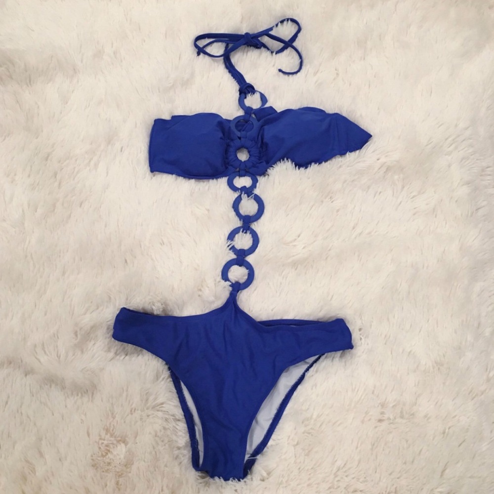 Royal blue monokini or bikini